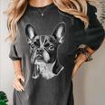 Boston Terrier Dog Motif Pet Illustration Boston Terrier For Men Women Kids Women's Comfort Colors T-Shirt Pepper