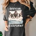 Boston Terrier Dog Official Sleepshirt Pajamas Nightgown Men Women Girls Kids Women's Comfort Colors T-Shirt Pepper