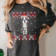 Boston Terrier Dog Santa Hat Men Kids Ugly Christmas Light Women's Comfort Colors T-Shirt Pepper