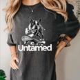 Boston Terrier Dog Untamed For Men Women Women's Comfort Colors T-Shirt Pepper