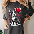 Boston Terrier Dog Valentine's Day Dog Owner Women's Comfort Colors T-Shirt Pepper