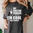 Boston Terrier Dog Women's Comfort Colors T-Shirt Pepper