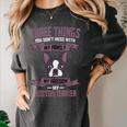 Boston Terrier Don't Mess With American Gentleman Dog Lover Women's Comfort Colors T-Shirt Pepper