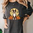 Boston Terrier Halloween Dog Lover Pumpkin Costume Women's Comfort Colors T-Shirt Pepper