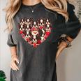 Boston Terrier Heart Valentine Boston Terrier Women's Comfort Colors T-Shirt Pepper