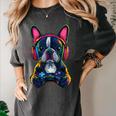 Boston Terrier Lovers Gaming Headphones Boston Terrier Women's Comfort Colors T-Shirt Pepper