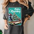 Boston Terrier Merry Christmas Tree Truck Dog X-Mas Women's Comfort Colors T-Shirt Pepper