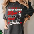 Boston Terrier Mom American Gentleman Dog Mother's Day Women's Comfort Colors T-Shirt Pepper