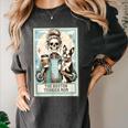 The Boston Terrier Mom Skeleton Spooky Season Halloween Women's Comfort Colors T-Shirt Pepper