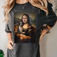 Boston Terrier Mona Lisa Painting Art Dog Mom Dad For Men Women Kids Women's Comfort Colors T-Shirt Pepper