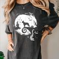 Boston Terrier And Moon Halloween Costume Dog Lover Women's Comfort Colors T-Shirt Pepper
