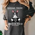 Boston Terrier Mug Shot Guilty Dog Women's Comfort Colors T-Shirt Pepper
