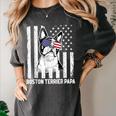 Boston Terrier Papa Cool Dog Lover USA American Flag Men Women Women's Comfort Colors T-Shirt Pepper