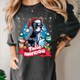 Boston Terrier Santa Claus Coffee Mug Merry Christmas Dogs Women's Comfort Colors T-Shirt Pepper