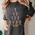 Boston Terrier Santa Hat Xmas Light Men Women Christmas Tree Women's Comfort Colors T-Shirt Pepper