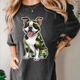 Camo Boston Terrier Pet Owner Camouflage Dog Lover Women's Comfort Colors T-Shirt Pepper