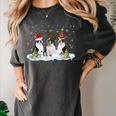 Christmas Boston Terrier Santa Dog Lover Women's Comfort Colors T-Shirt Pepper
