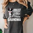 Coolest Boston Terrier Grandma Dog Women's Comfort Colors T-Shirt Pepper