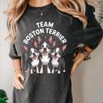 Cute Cartoon For Dog Owners Pet Team Boston Terrier Women's Comfort Colors T-Shirt Pepper
