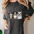 Cute Halloween Boston Terrier Dogs Witch Hat Ghost Dog For Men Women Kids Women's Comfort Colors T-Shirt Pepper