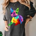 Dog Lover Boston Terrier Dog Colorful Boston Terrier Men Women Kids Women's Comfort Colors T-Shirt Pepper
