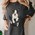 Dog Lovers Boston Terrier In Pocket Dog Face For Men Women Kids Women's Comfort Colors T-Shirt Pepper