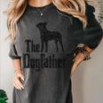 The Dogfather Boston Terrier Dog Funny Dog Gift T-Shirt For Men Women Girls Kids Women's Comfort Colors T-Shirt Pepper