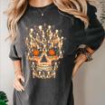 Halloween Costume Skull Boston Terrier Dog Lover For Men Women Kids Women's Comfort Colors T-Shirt Pepper