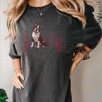 Heartbeat Boston Terrier Dog Women's Comfort Colors T-Shirt Pepper