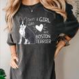 Just A Girl Who Loves Her Boston Terrier Puppy Love Women's Comfort Colors T-Shirt Pepper