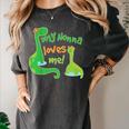 Kids My Nonna Loves Me Dinosaur Grandson Women's Comfort Colors T-Shirt Pepper