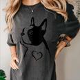 I Love My Boston Terrier Dog With Heart Women's Comfort Colors T-Shirt Pepper