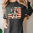 Patriotic Boston Terrier Dog Lover USA Flag 4th Of July For Men Women Kids Women's Comfort Colors T-Shirt Pepper