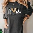 Peace Love Boston Terrier Boston Terrier Lover Dog Mom Women's Comfort Colors T-Shirt Pepper
