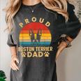 Proud Boston Terrier Dad Dog Owner Fathers Day Men Women Kids Women's Comfort Colors T-Shirt Pepper