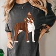 Red Boston Terrier Dog Women's Comfort Colors T-Shirt Pepper
