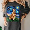 Red Heeler Starry Night Cattle Dog Colorful Art By Aja For Men Women Girls Kids Women's Comfort Colors T-Shirt Pepper
