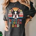 Retro Boston Terrier Dad Women's Comfort Colors T-Shirt Pepper