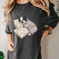 Sleepy Boston Terrier Pajama Men Women Kids Women's Comfort Colors T-Shirt Pepper