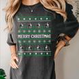 Ugly Sweater Boston Terrier Dog Christmas Dog Lover Xmas Men Women Kids Women's Comfort Colors T-Shirt Pepper