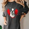 Valentine's Day Boston Terrier Dog Women's Comfort Colors T-Shirt Pepper