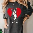 Valentine's Day Boston Terrier Lover Women's Comfort Colors T-Shirt Pepper