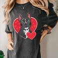 Valentine's Day Boston Terrier Women's Comfort Colors T-Shirt Pepper