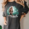Whimsical Forest Adventures Sasquatch Bigfoot Walking Boston Terrier Dog Lovers Women's Comfort Colors T-Shirt Pepper
