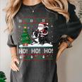 Xmas Tree Lighting Santa Riding Boston Terrier Christmas Women's Comfort Colors T-Shirt Pepper