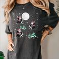 Xmas Tree Santa Riding Boston Terrier Christmas Women's Comfort Colors T-Shirt Pepper