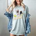 Ballaholic Boston Terrier Dog Chasing Bostie Ball Women's Comfort Colors T-Shirt Bay