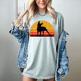 Boston Terrier Bostie Sunset Retro Dog Pet Mom Dad Women's Comfort Colors T-Shirt Bay