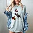 Boston Terrier Christmas T Shirt-Life Is Merrier Premium Tri-Blend Women's Comfort Colors T-Shirt Bay