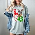 Boston Terrier Christmas Tree Lights Santa Dog Xmas For Men Women Kids Women's Comfort Colors T-Shirt Bay